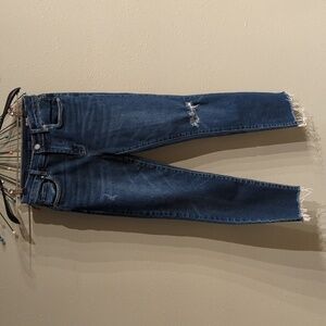 Blank NYC The Madison Crop High-Rise Crop Jeans Size 25 Distressed